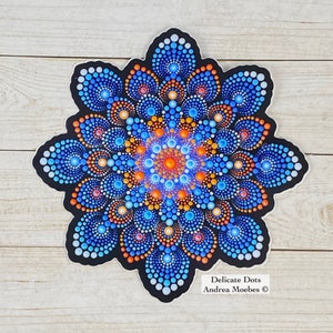 Adesivo in vinile Mandala, adesivo mandala Dot, adesivo in vinile impermeabile, adesivo per bottiglia d&#39;acqua, adesivo per computer, adesivo in vinile Boho