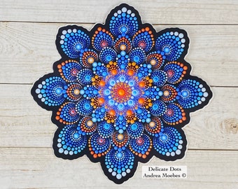 Mandala Vinyl Aufkleber, Dot Mandala Aufkleber, wasserdichter Vinylaufkleber, Wasserflasche Aufkleber, Computer Aufkleber, Boho Vinyl Aufkleber