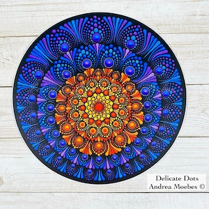 Adesivo in vinile Mandala, adesivo mandala Dot, adesivo in vinile impermeabile, adesivo per bottiglia d&#39;acqua, adesivo per computer, adesivo in vinile Boho