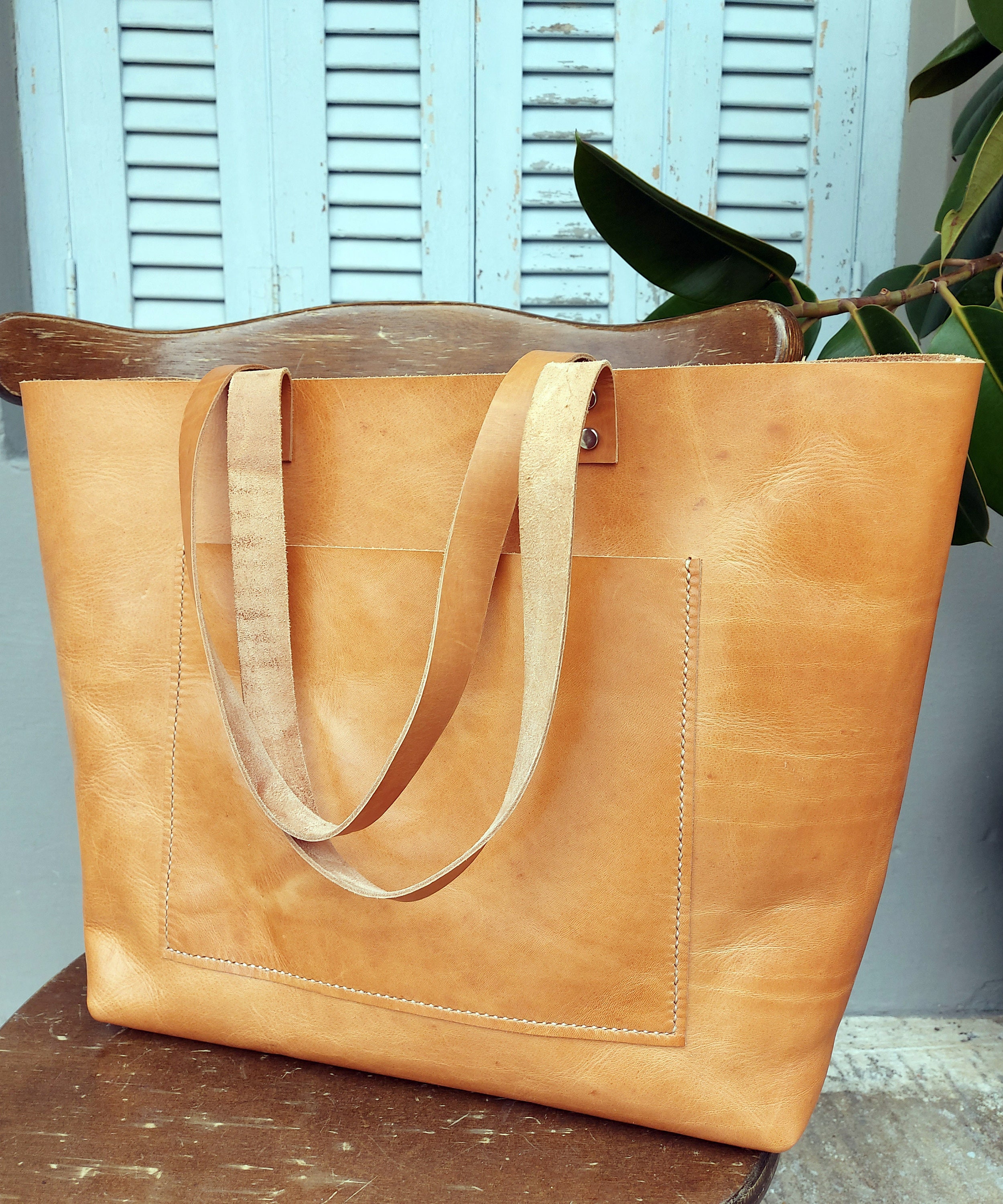 SAMPLE SALE Weekender Oversized leather tote bag Sturdy tote Etsy