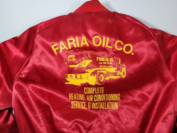 Vintage Faria Oil Co. Satin Aristo Jac Jacket Men'