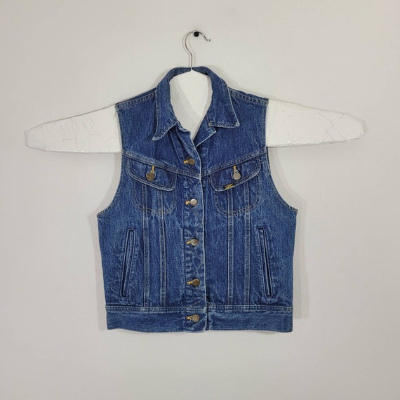Vintage Ms Lee Denim Vest Woman's Size 7 Made In U