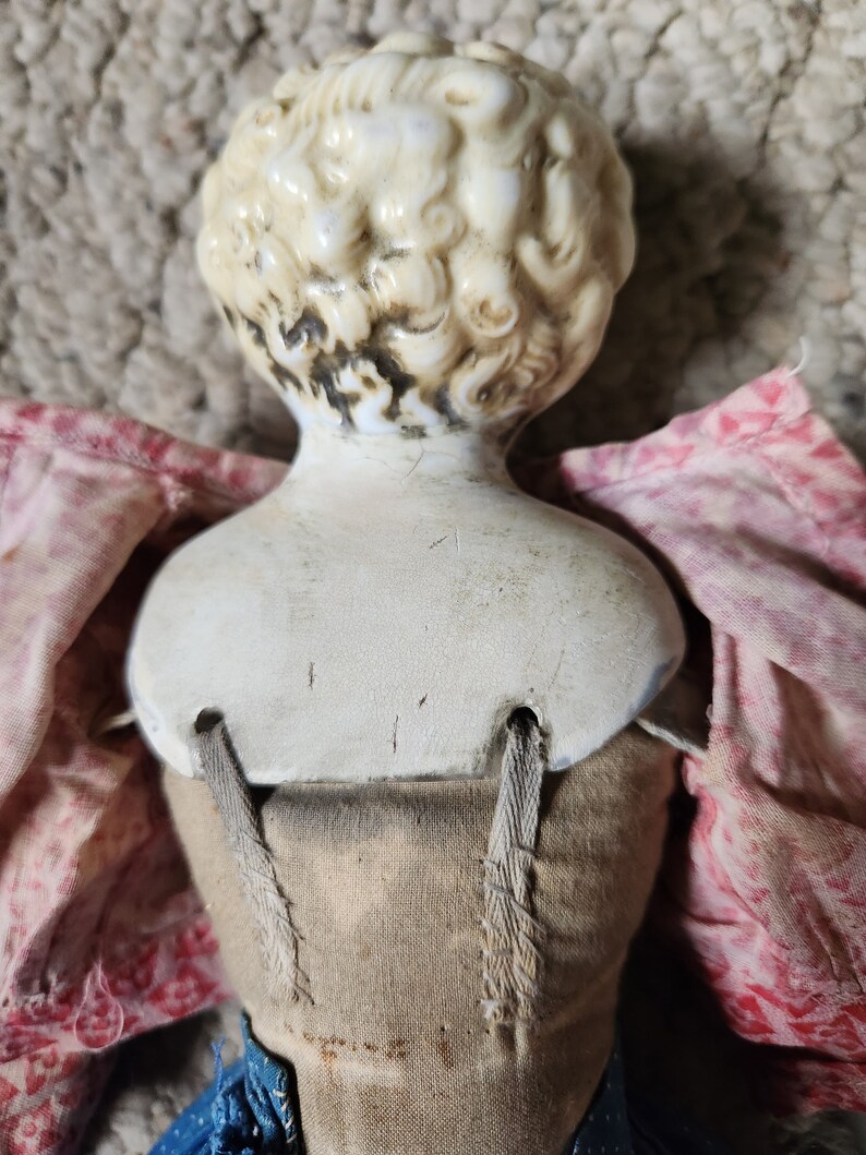 Antique German China Head Doll Etsy