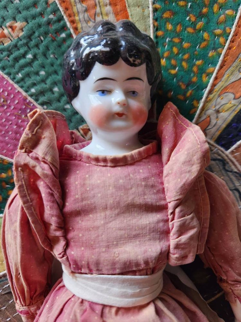 Antique German China Head Doll Etsy