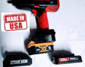 New Life Adapter used with Snap On 18v nicad to Dewalt, Hercules, Bauer lithium battery adapter
