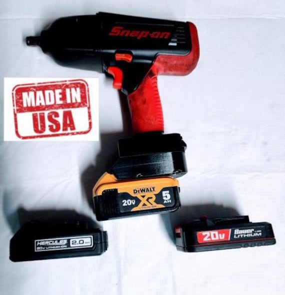 New Life Adapter used with Snap On 18v nicad to Dewalt, Hercules, Bauer  lithium battery adapter