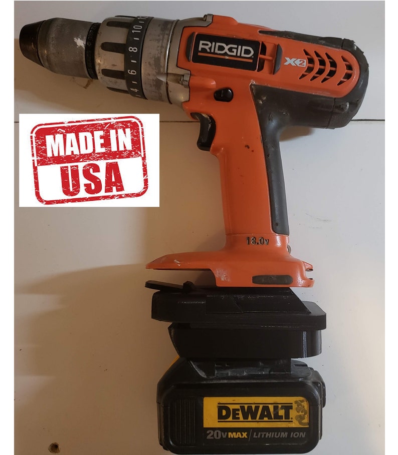 Ridgid 18v tools to Dewalt battery adapter image 1