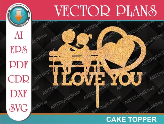Happy Anniversary Cake Topper Happy Anniversary Vector Happy Etsy