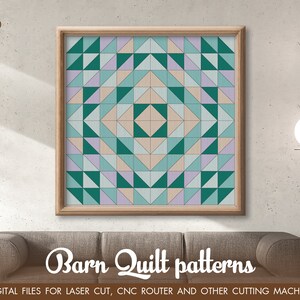 Barn Quilt Farmhouse SVG, Quilt Block svg, boho farmhouse decor, Cricut cut file, Gowforge svg, Glowforge cut, Geometric wooden wall decor.