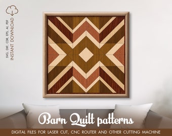 Barn quilt wall geometric svg, Wall Hanging SVG, Cricut svg, Farmhouse decor SVG Quilt Block SVG, boho home decor ideas, Farmhouse cut file