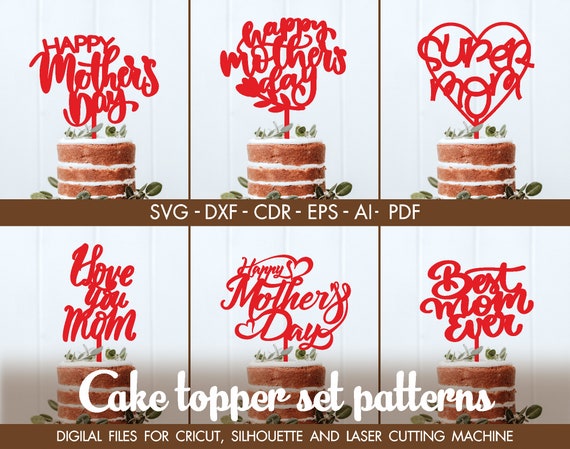 Download Happy Mother Day Cake Topper Svg
