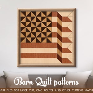 Barn quilt pattern, Barn quilt laser cut file, Glowforge SVG file, Cricut SVG, Barn Quilt independence flag USA svg, wooden wall art decor