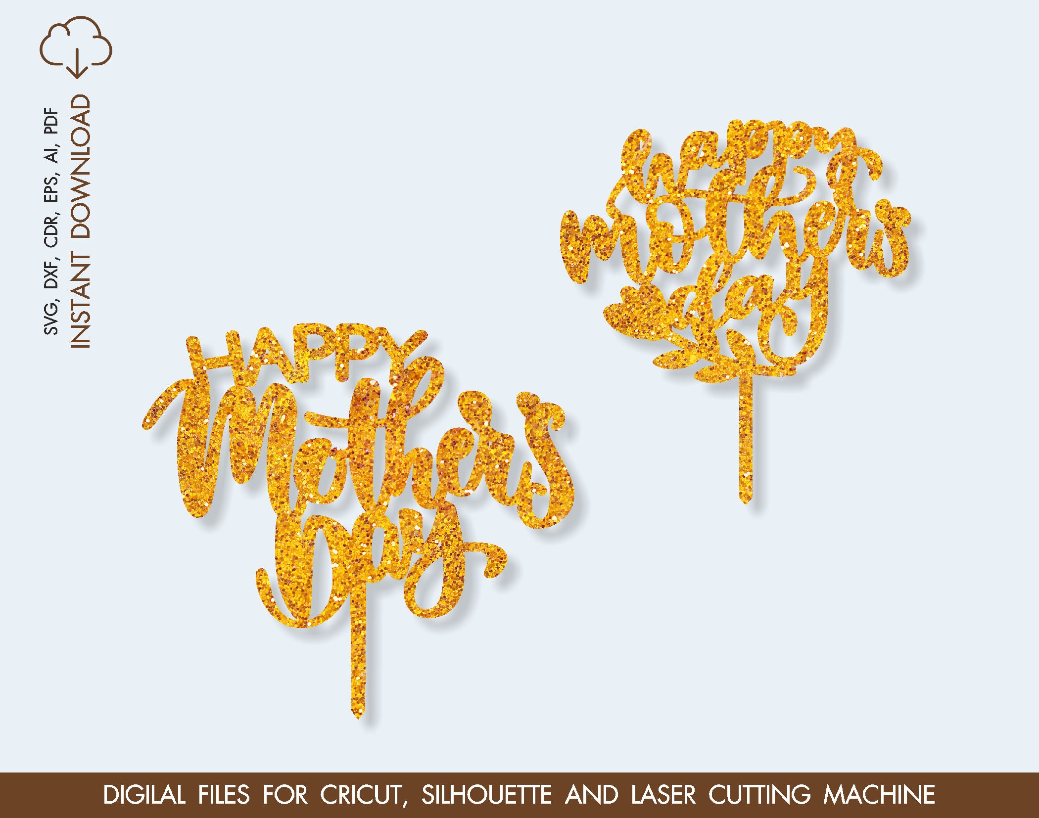 Happy Mother Day cake topper Happy Mother Day vector Mother | Etsy