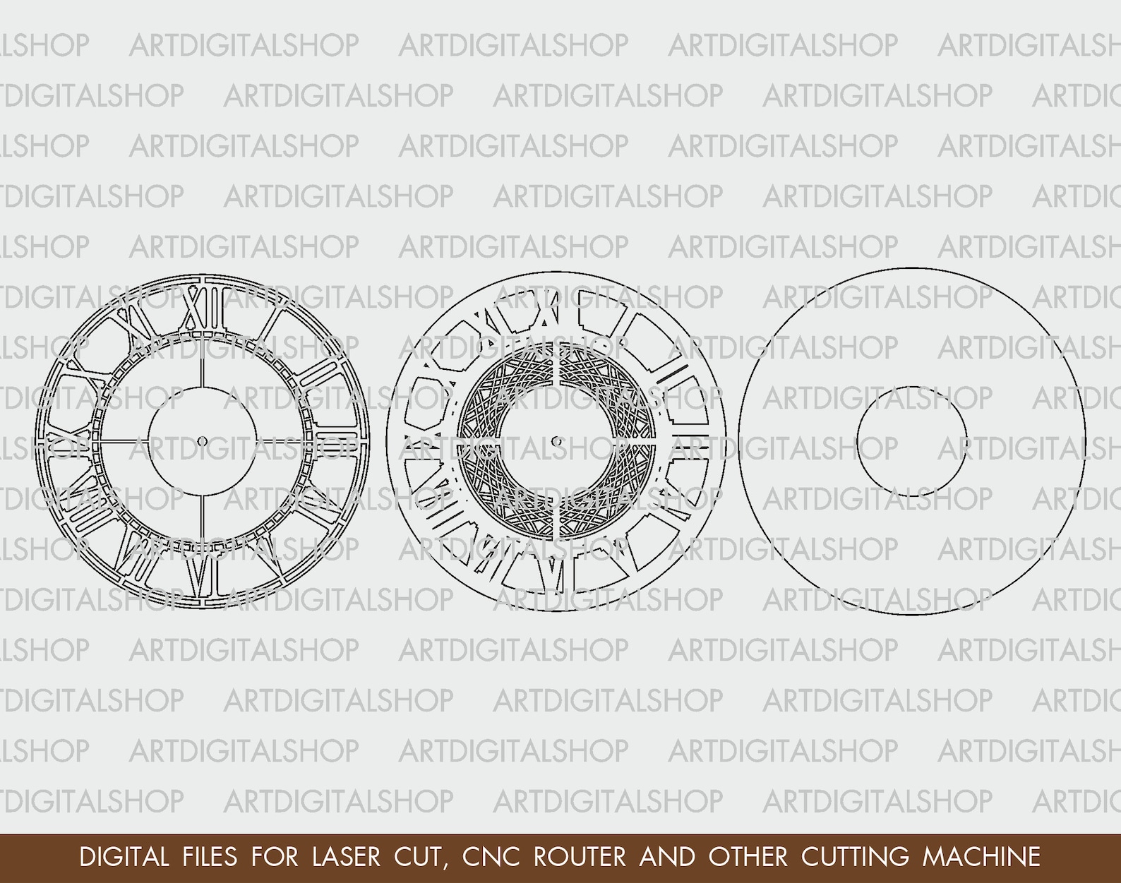 Wall Clock SVG Cut File Multilayer Vector Templates Cnc | Etsy