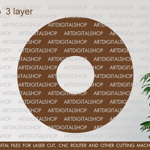 Wall Clock SVG, Cut File Multilayer, Vector Templates, Cnc Multilayer ...