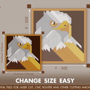 Bald Eagle SVG Laser Cut Files for Glowforge Projects With - Etsy Canada