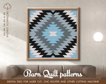 Barn quilt wall geometric svg, Wall Hanging SVG, Cricut svg, Farmhouse decor SVG Quilt Block SVG, boho home decor ideas, Farmhouse cut file