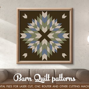 Barn Quilt Farmhouse SVG, Quilt Block svg, boho farmhouse decor, Cricut cut file, Gowforge svg, Glowforge cut, Geometric wooden wall decor.
