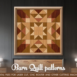 Barn Quilt Farmhouse SVG, Quilt Block svg, boho farmhouse decor, Cricut cut file, Gowforge svg, Glowforge cut, Geometric wooden wall decor.