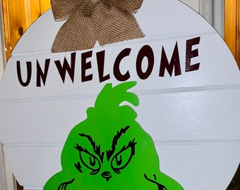 Grinch Door Decor Etsy