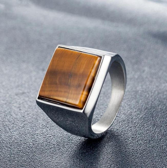 取扱店舗限定 【WACKO MARIA】TIGER'S EYE SIGNET RING - gravablock