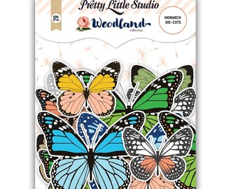 Pretty Little Studio Vintage Style Die Cuts - Monarch Butterflies