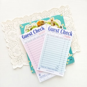 Guest Checks - Set of 10 -Mixed Set-Junk Journal Supplies, Junk Journal Ephemera, Journaling Supplies, Scrapbook, Planner, Craft Supplies