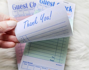 Green Guest Checks - Set of 10 - Junk Journal Ephemera