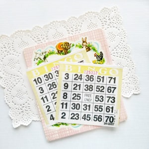 Lot de 10 cartes de bingo - jaunes - cartes de bingo en papier, fournitures pour journaux indésirables, éphémères, scrapbooking, agenda, fournitures pour créations manuelles