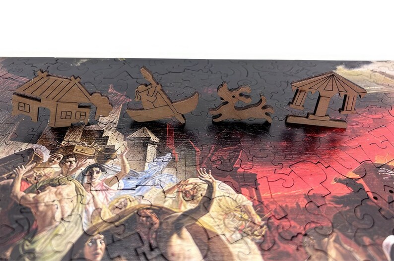 The Last Day of Pompeii Wood Puzzle, Renaissance Art Puzzles, Wooden