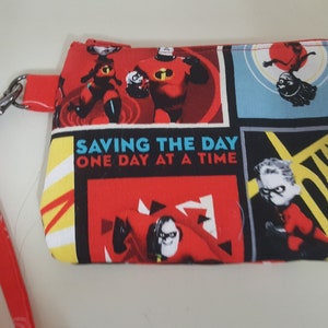 Small Incredibles inspired wristlet