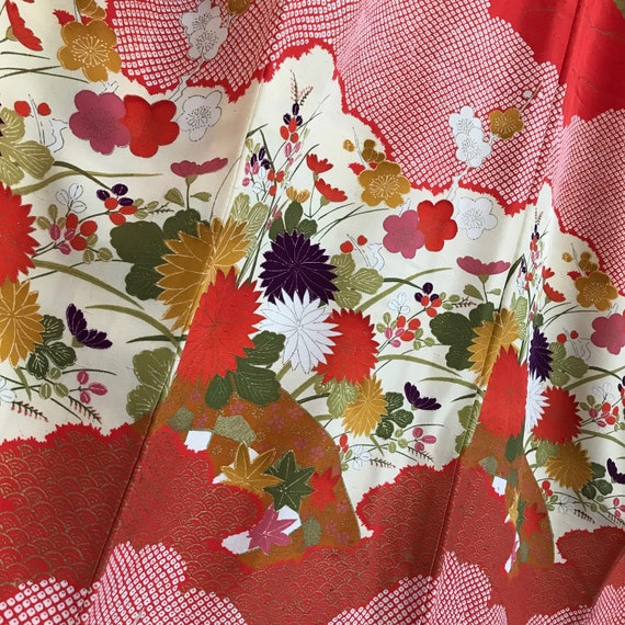 PRICE DOWN! Vintage silk Kimono, parallel design … - image 7