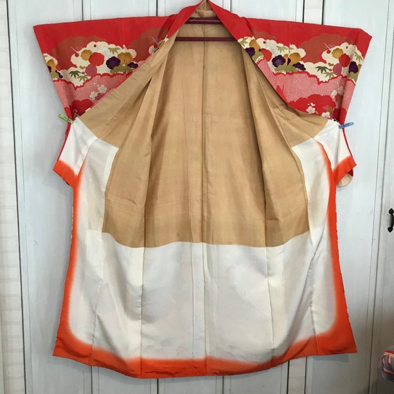 PRICE DOWN! Vintage silk Kimono, parallel design … - image 4
