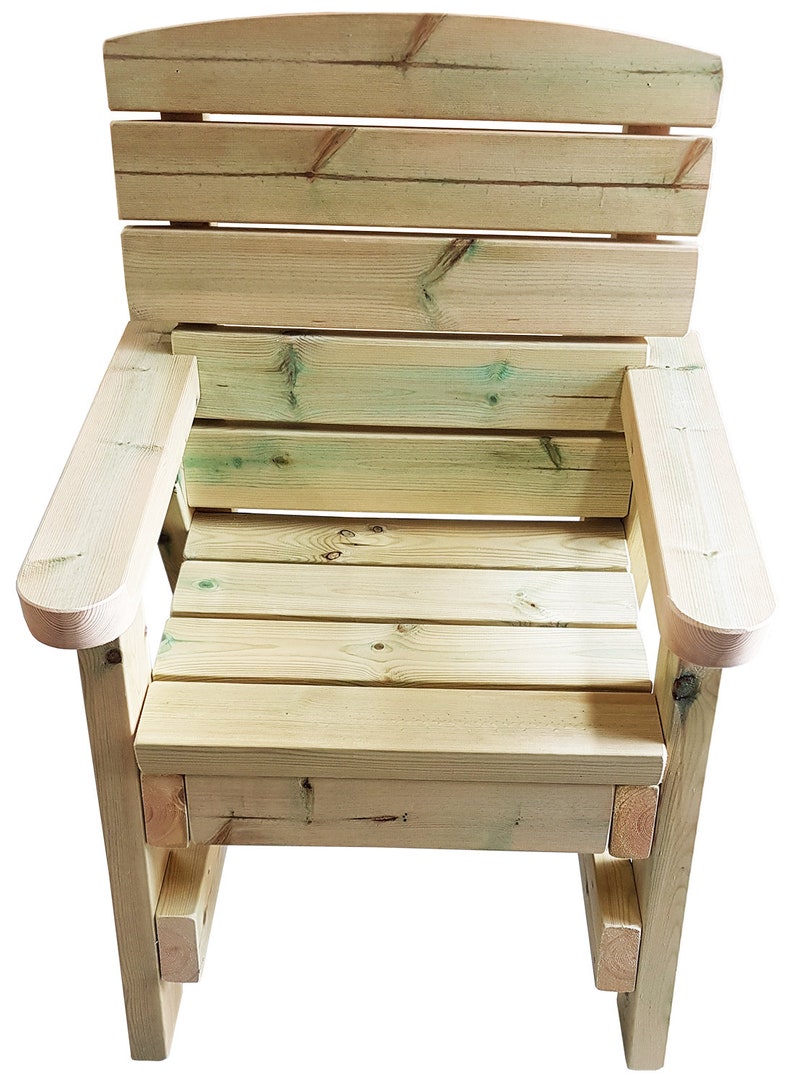 Heavy duty Wooden Garden Chair Etsy
