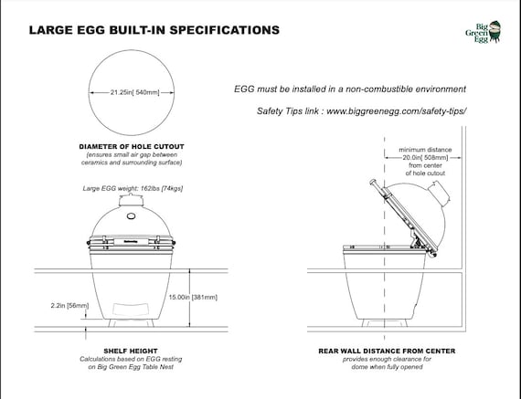 Big Green Egg Kamado Heavy Duty BBQ Table. Circular Cut Out to Accomodate BGE Kamado BBQ. Great Addition to Your Outdoor Kitchen. Etsy UK