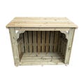 Large Wooden Log Store, Heavy Duty Outdoor Firewood Storage, Garden Log Shed, Sloped Roof, Optional Doors, Free Engraving, Handmade in UK