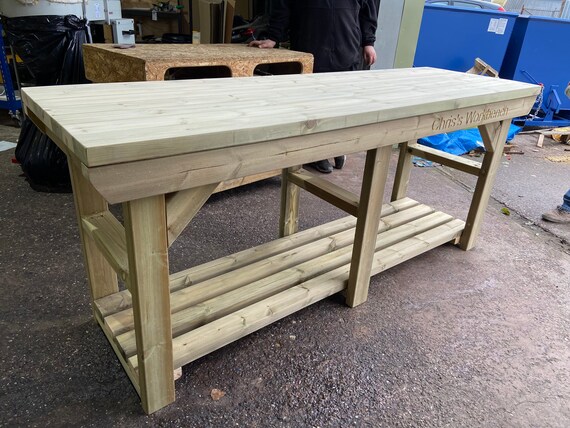 Outdoor Wooden Workbench. Heavy duty 