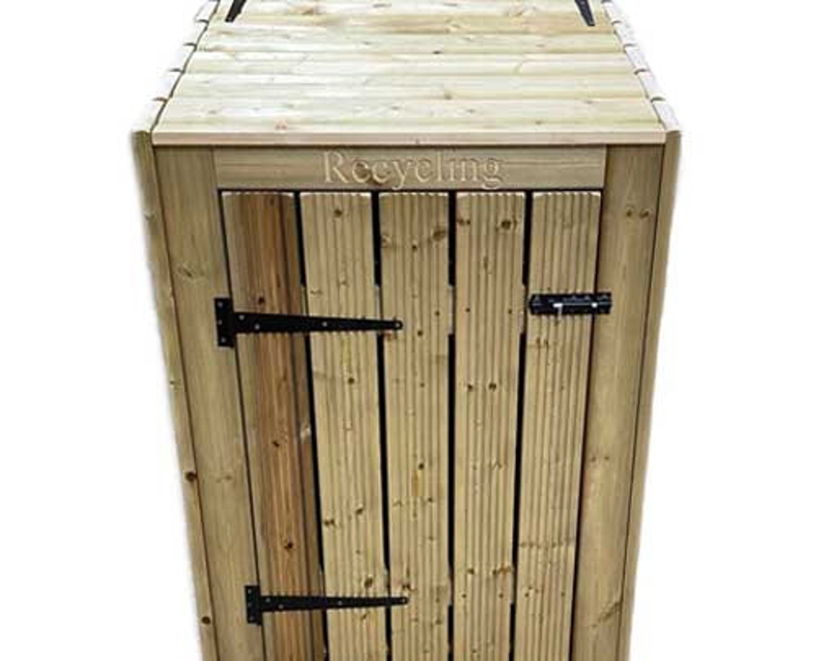 Premium Wooden Bin Store Single Wheelie Bin Storage Etsy