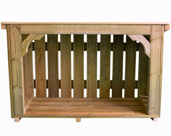 Beautiful Quality Wood Store - Small Log Store - Log Store With Doors - Personalisation - Outdoor Log Storage - Log Storage Shed