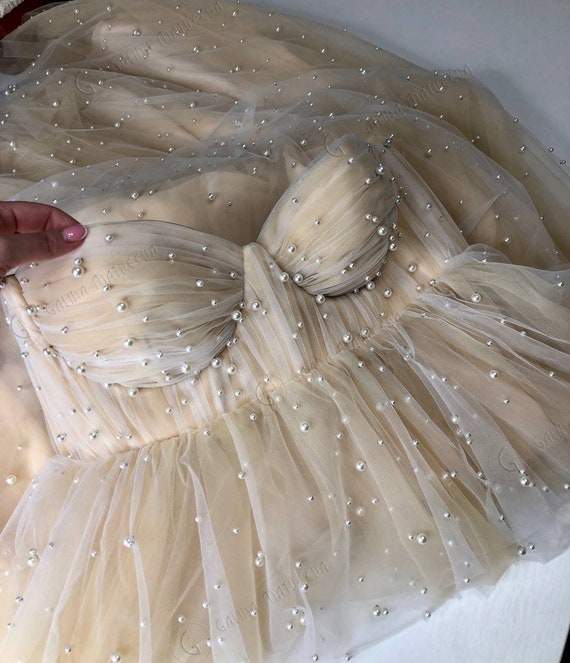 Pearl Maternity Gown: Blush Long Sleeve Dress for Baby Shower Pearl Maternity Gown: Blush Long Sleeve Dress for Baby Shower