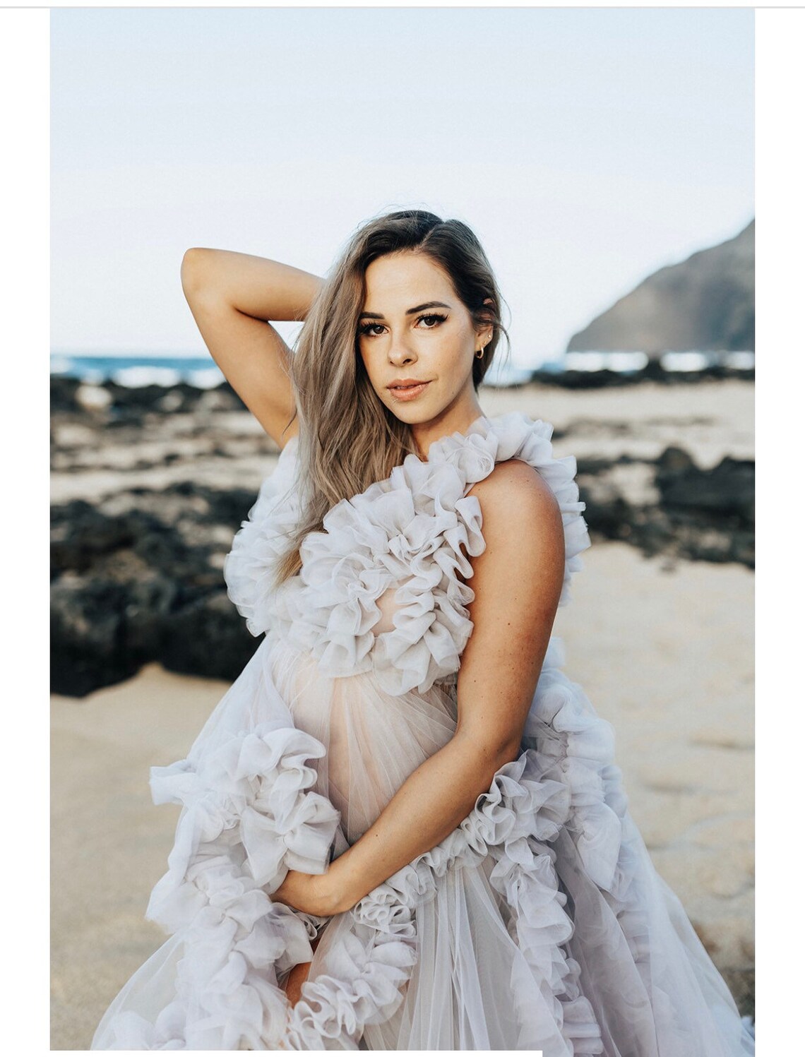 Gray Maternity Dress For Photo Shoot Blush Maternity Gown Etsy