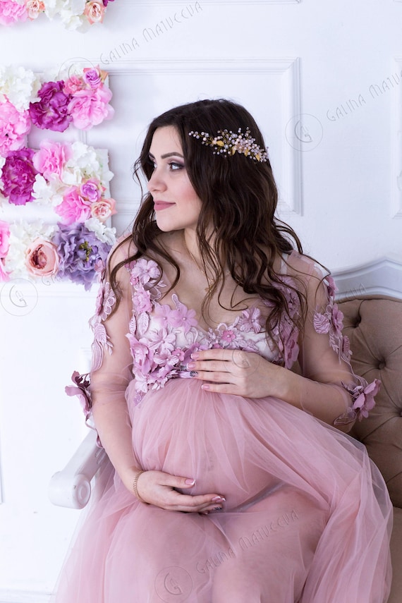 Pink blush baby shower deals dress