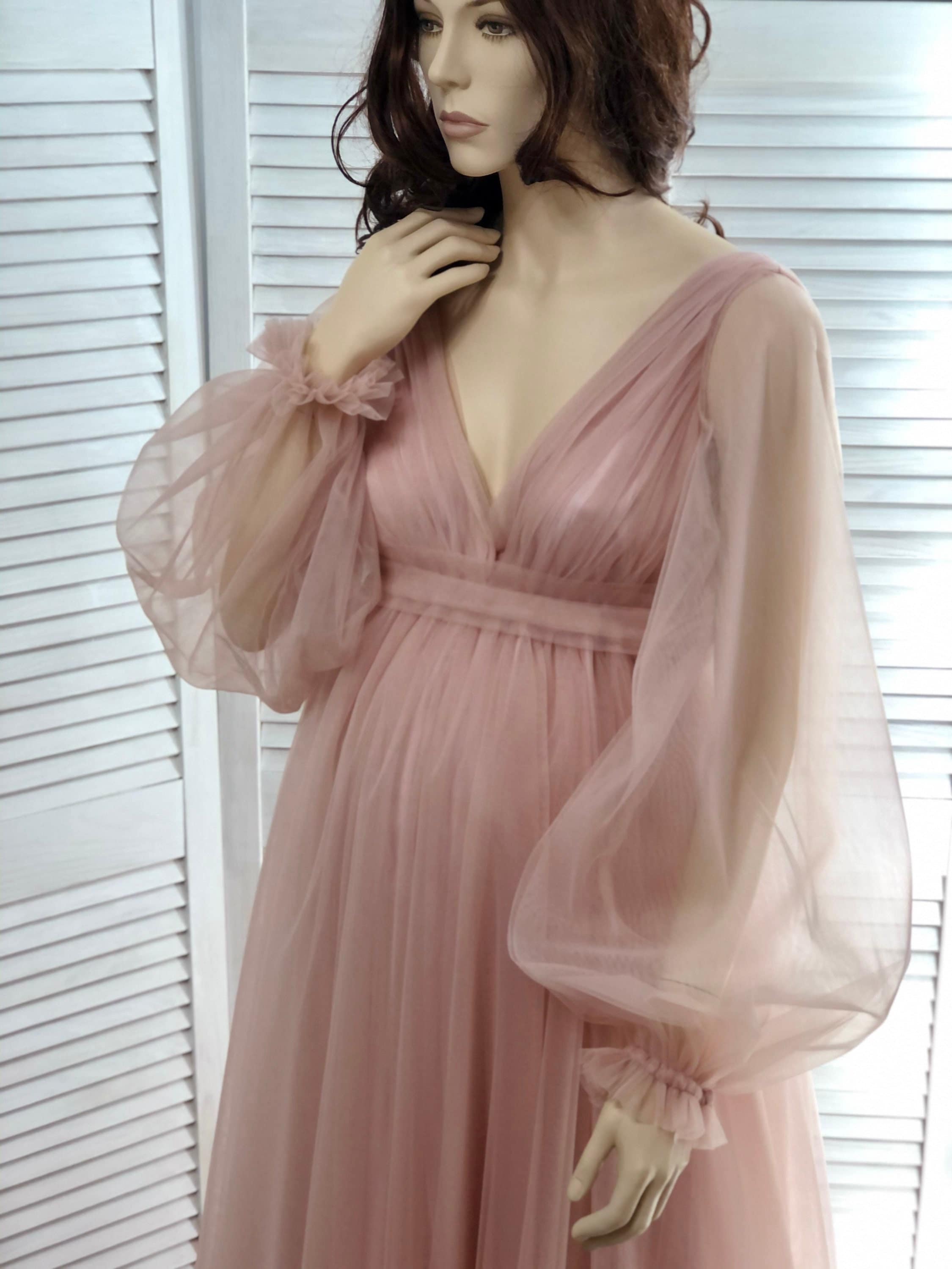 slim fit dress slacks Salmon Ribbed Long Sleeve Squareneck Fitted Maternity Midi Dress
