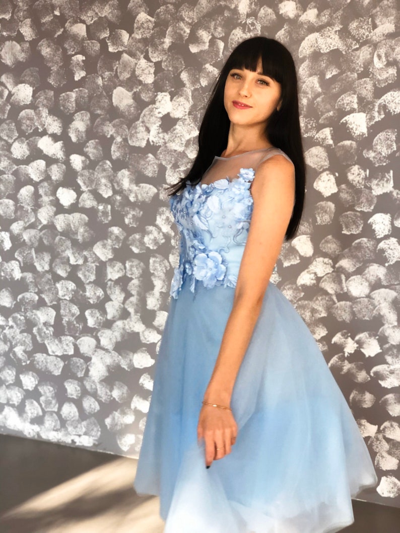 Blazer Dress 3D Flower Work Wedding Guest Buttoned Knee-Length Work Dress