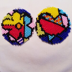 Abstract Beaded Earrings