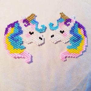 Unicorn Beaded Earrings