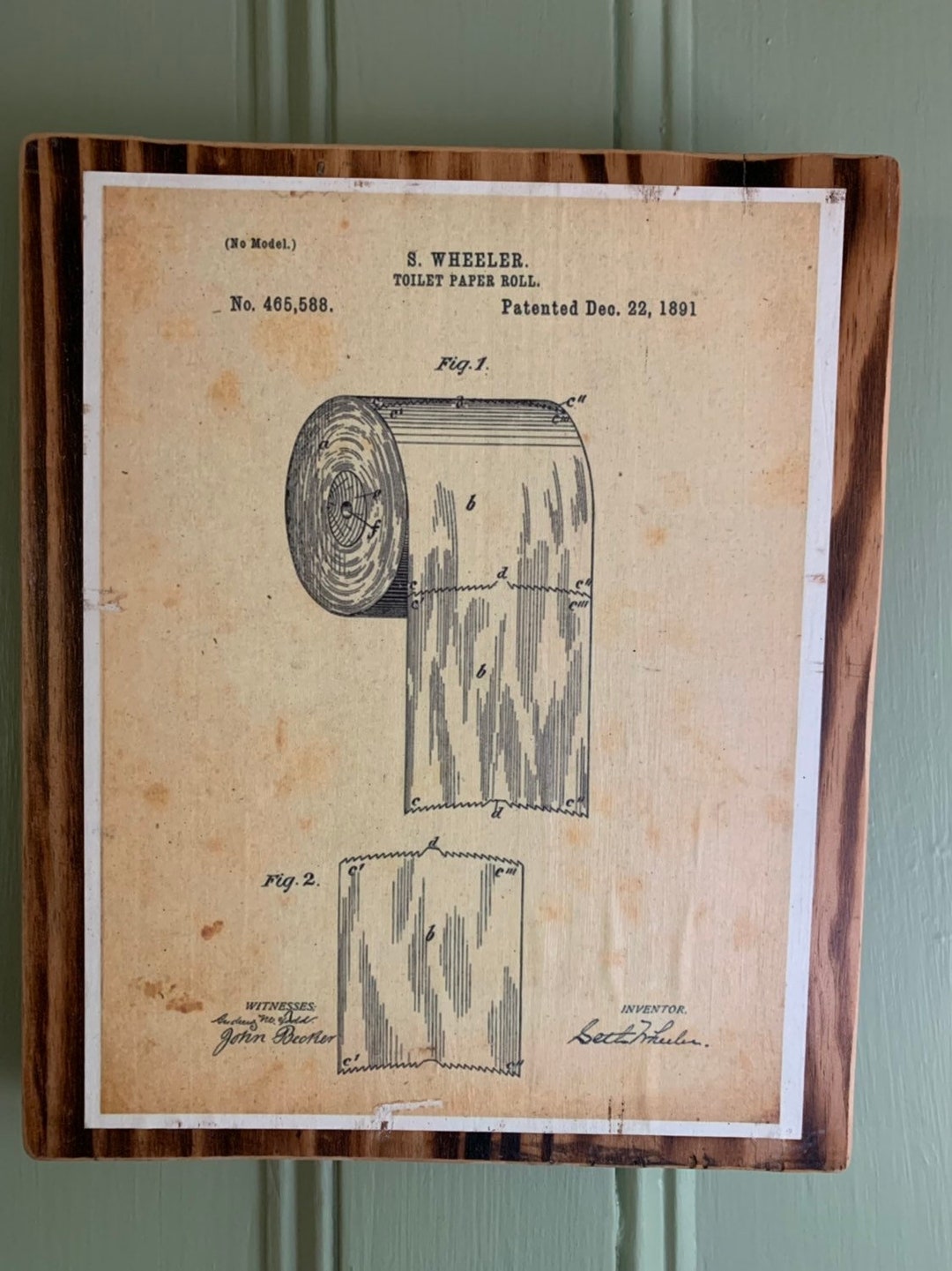 Toilet Paper Patent Drawing Etsy