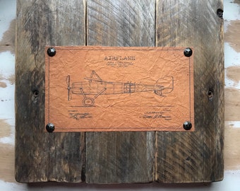 Flugzeug-Patent-Zeichnung-Plakette