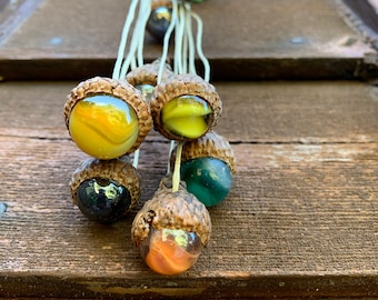 Marble Acorn Ornament