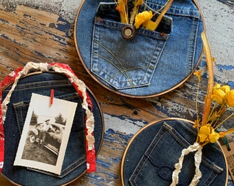 Arte murale in denim